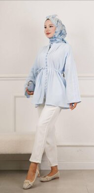 Bebe Mavi Düğmeli Bluz - 4