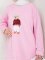 Pembe Ayı Nakışlı Oversize Kadın Sweatshirt - 2