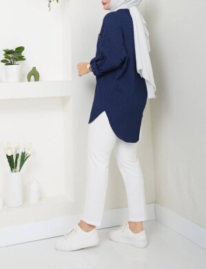 Lacivert Cepli Gömlek - 2