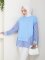 Mavi Kol Detaylı Sweat Tunik - 3