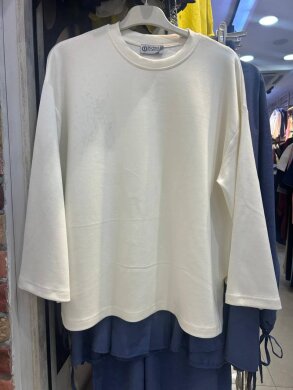 Oysho Kumaş Beyaz Bluz Standart Beden - 1