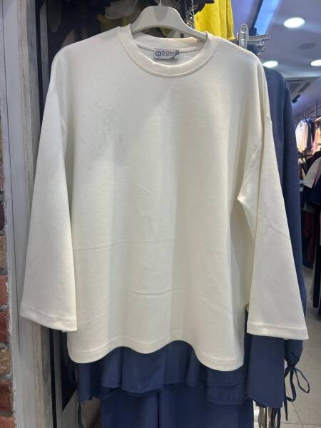 Oysho Kumaş Beyaz Bluz Standart Beden - Kaylule