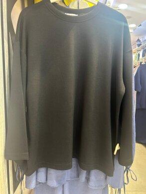 Oysho Kumaş Siyah Bluz Standart Beden - 1