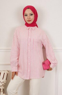 Pembe Çizgili Gömlek - 1