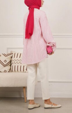 Pembe Çizgili Gömlek - 2